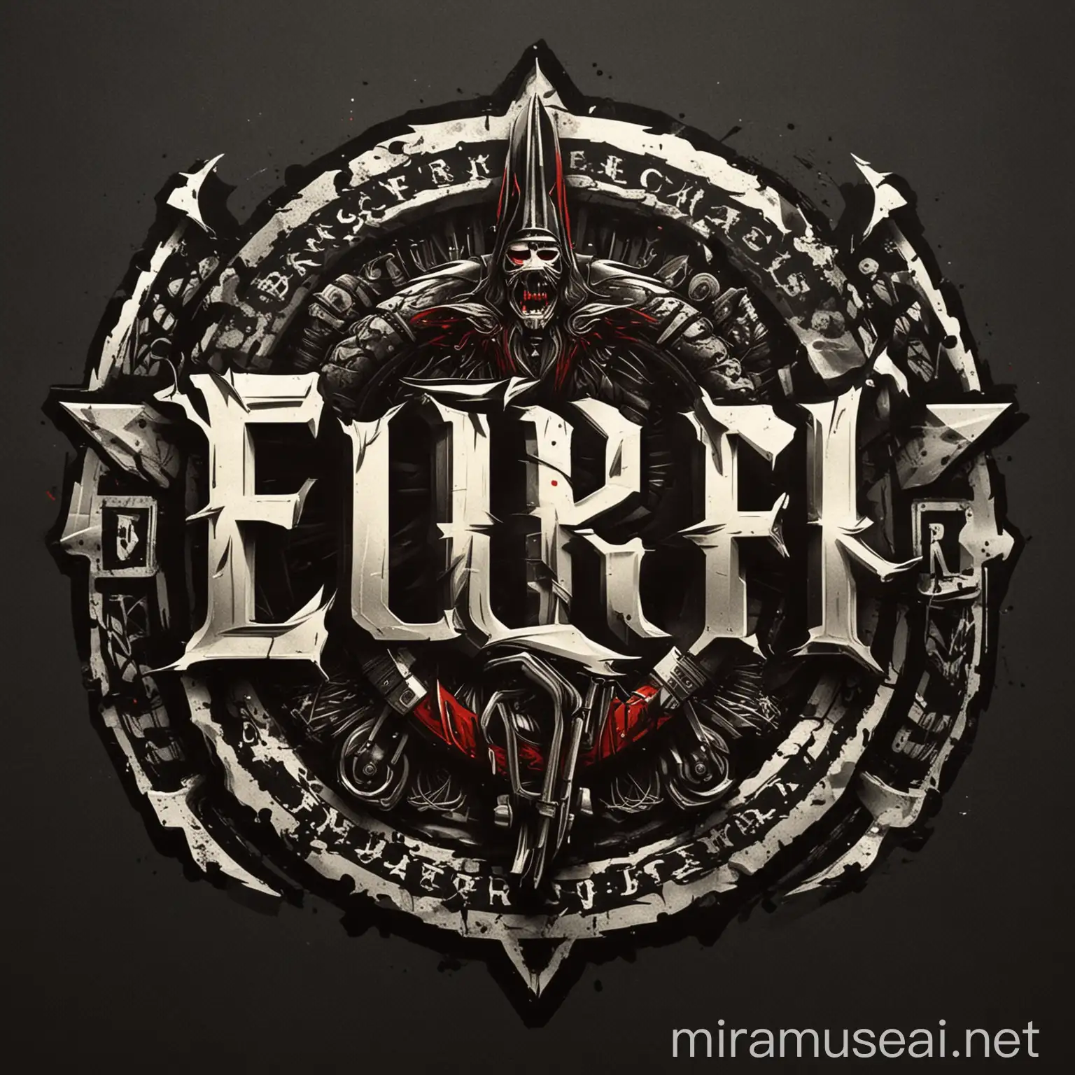 Motorcycle Club Logo Design Euri R Emblem with Gear and Speed Theme