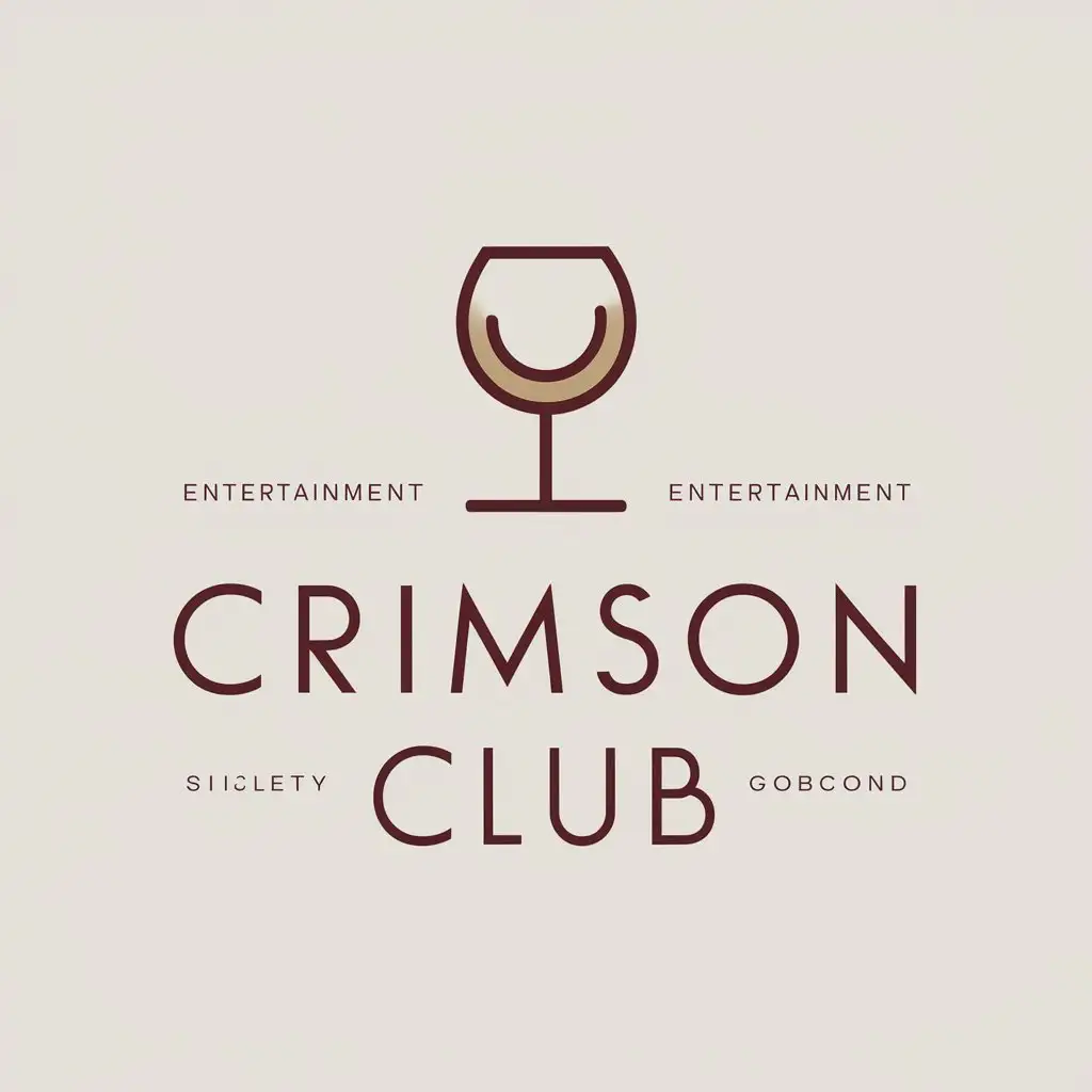 LOGO-Design-for-Crimson-Club-Elegant-Wine-Theme-in-Minimalistic-Style