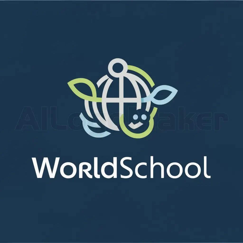 a logo design,with the text "world school", main symbol:innovative something,Moderate,clear background