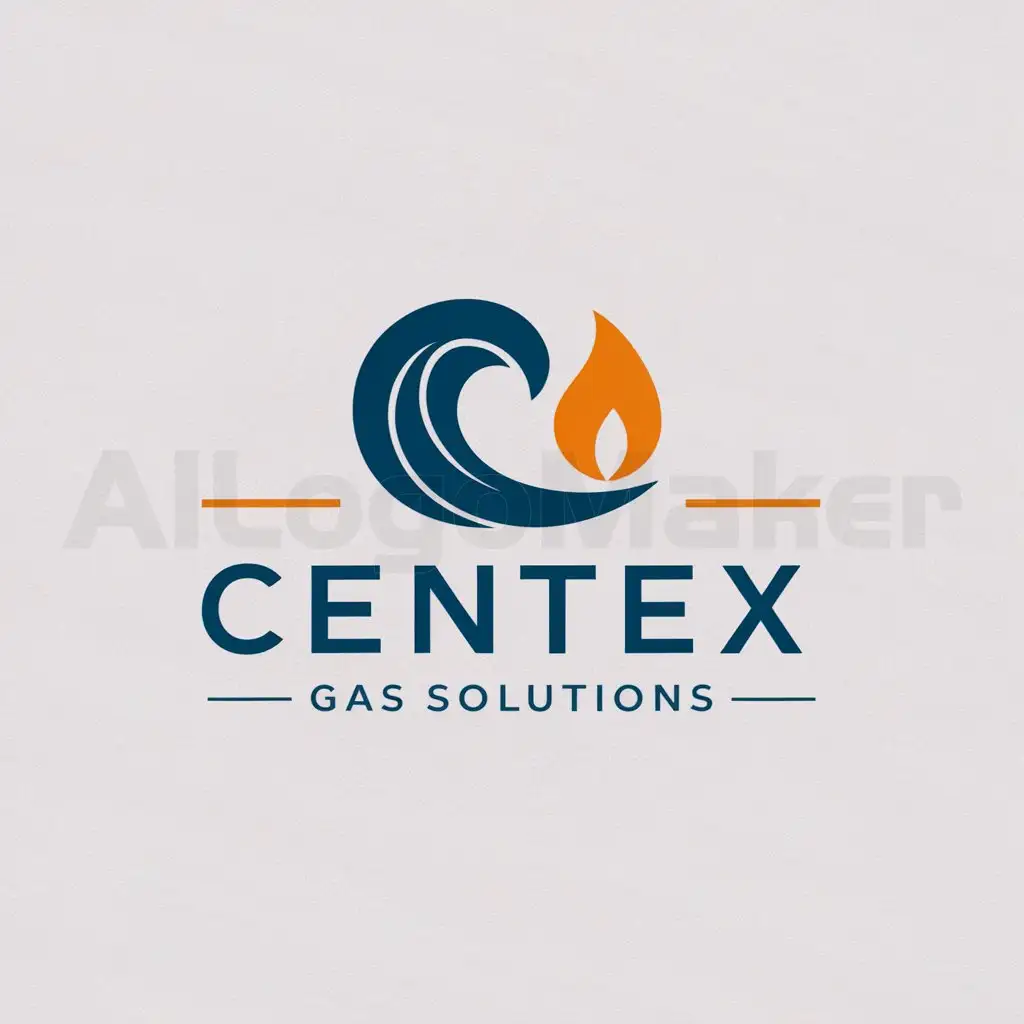 a logo design,with the text "Centex Gas Solutions", main symbol:Wave and Gas,Moderate,be used in Energy industry,clear background