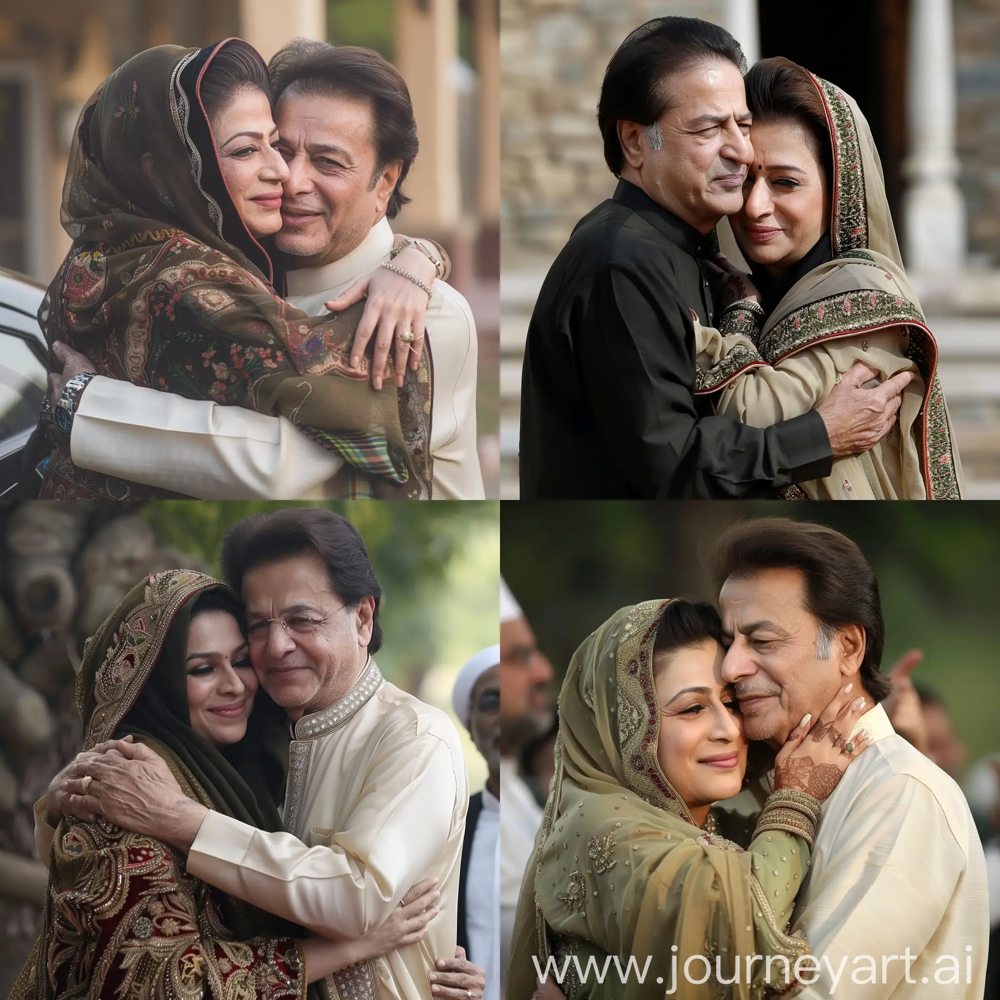 Maryam-Nawaz-and-Imran-Khan-Embrace-in-a-Friendly-Gesture