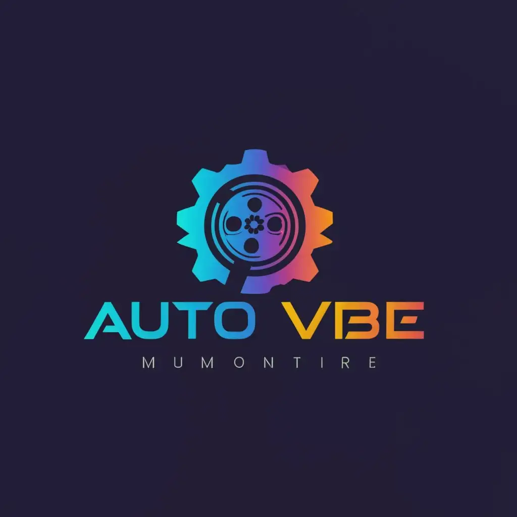 a logo design,with the text "AUTO VIBE", main symbol:gear,Умеренный,be used in Автомобильная industry,clear background