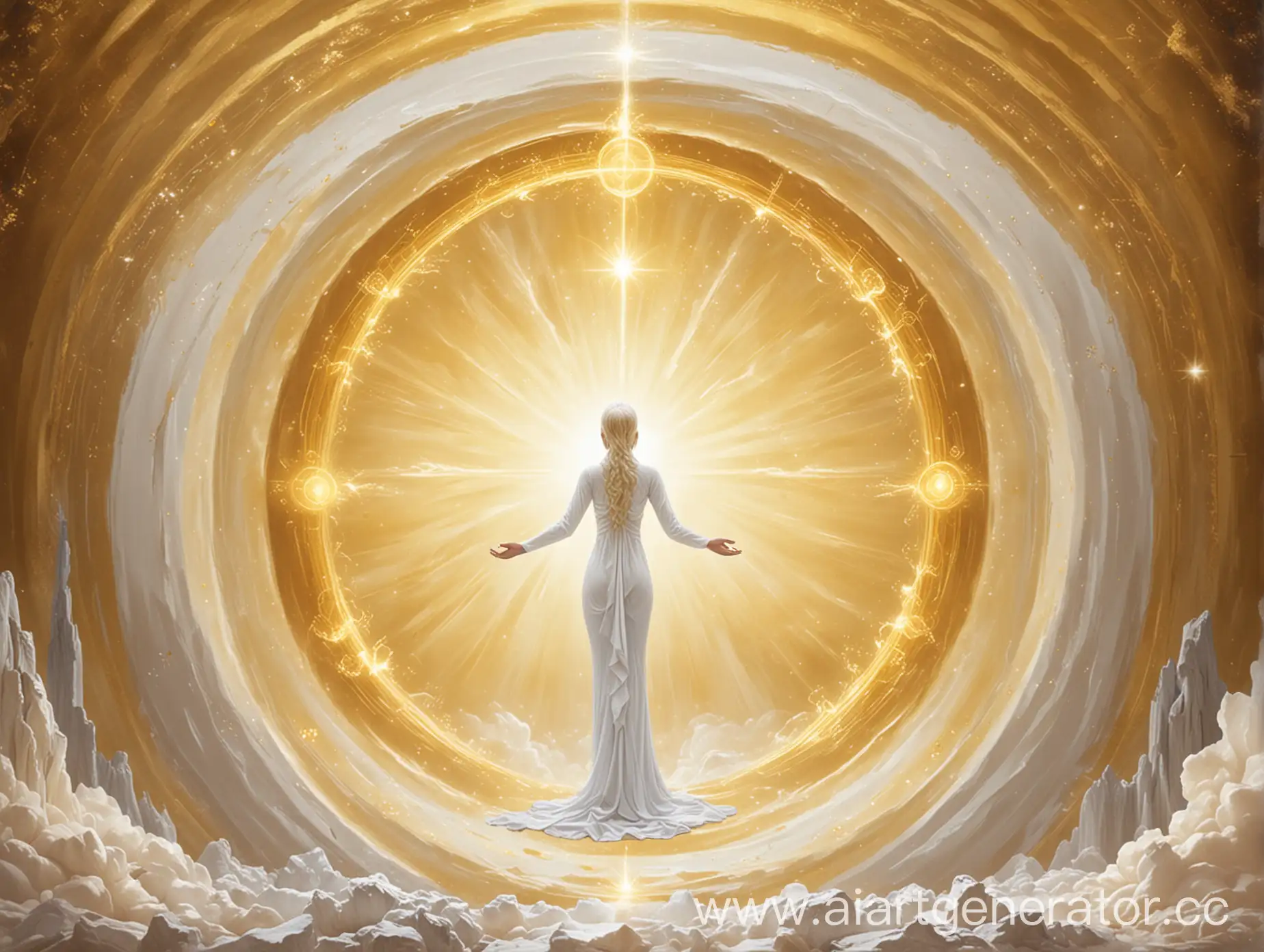 enlightenment, higher wisdom, gold and white energies portal, soul healing