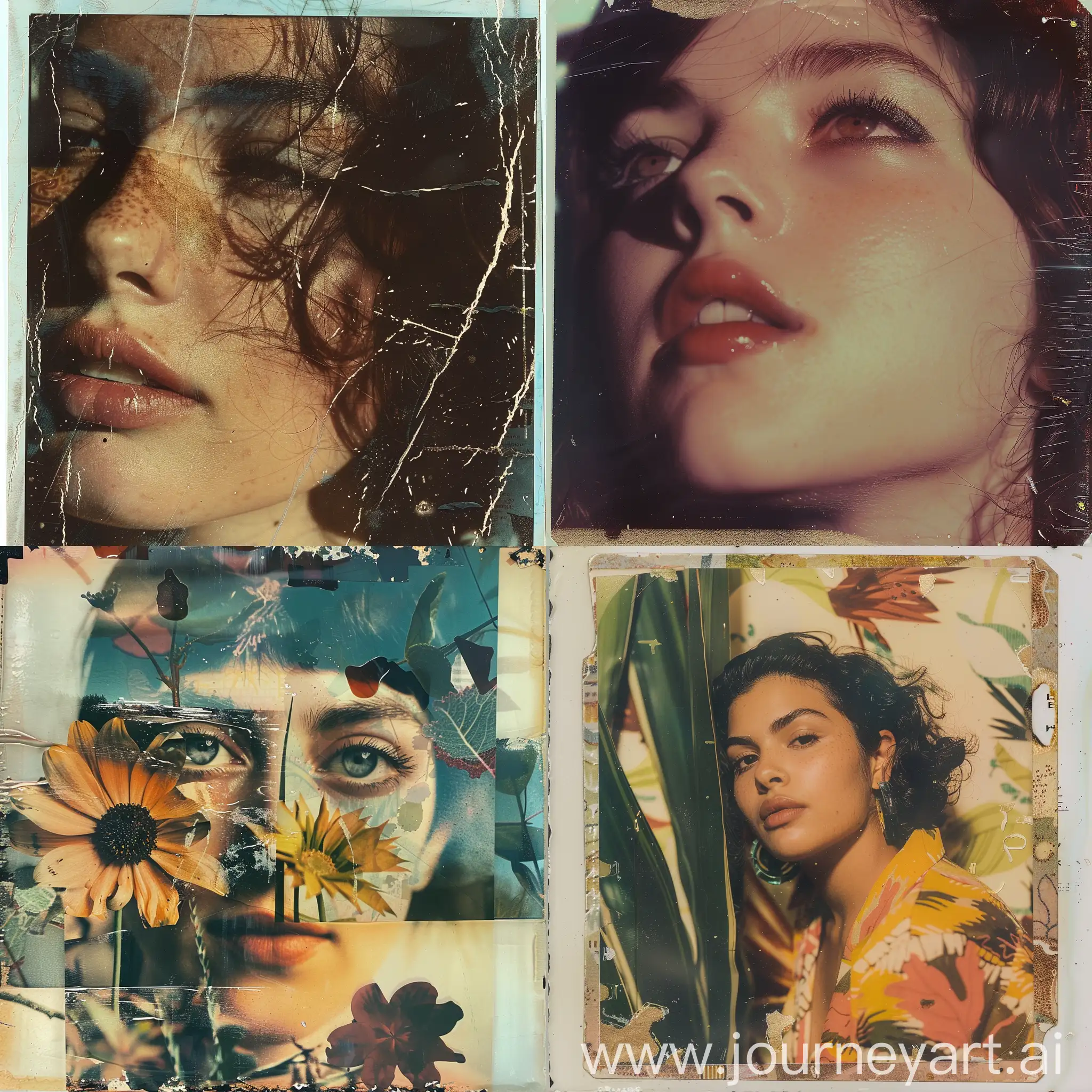 CloseUp-Collage-of-Gracie-Abrams-in-Vintage-Polaroid-Style