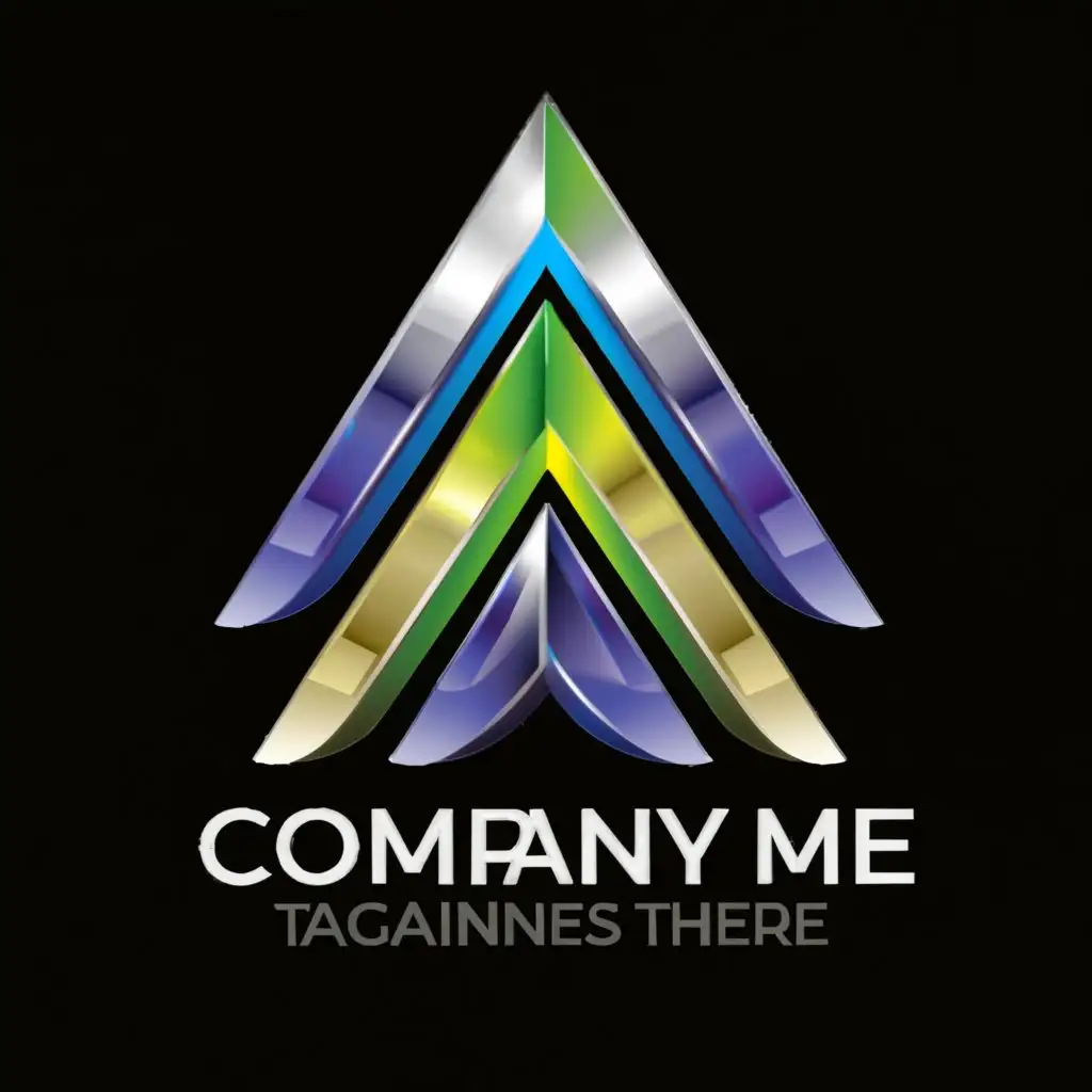 LOGO-Design-For-MetalTech-Dynamic-Pyramid-in-Green-and-Gold-Symbolizing-Innovation-and-Durability