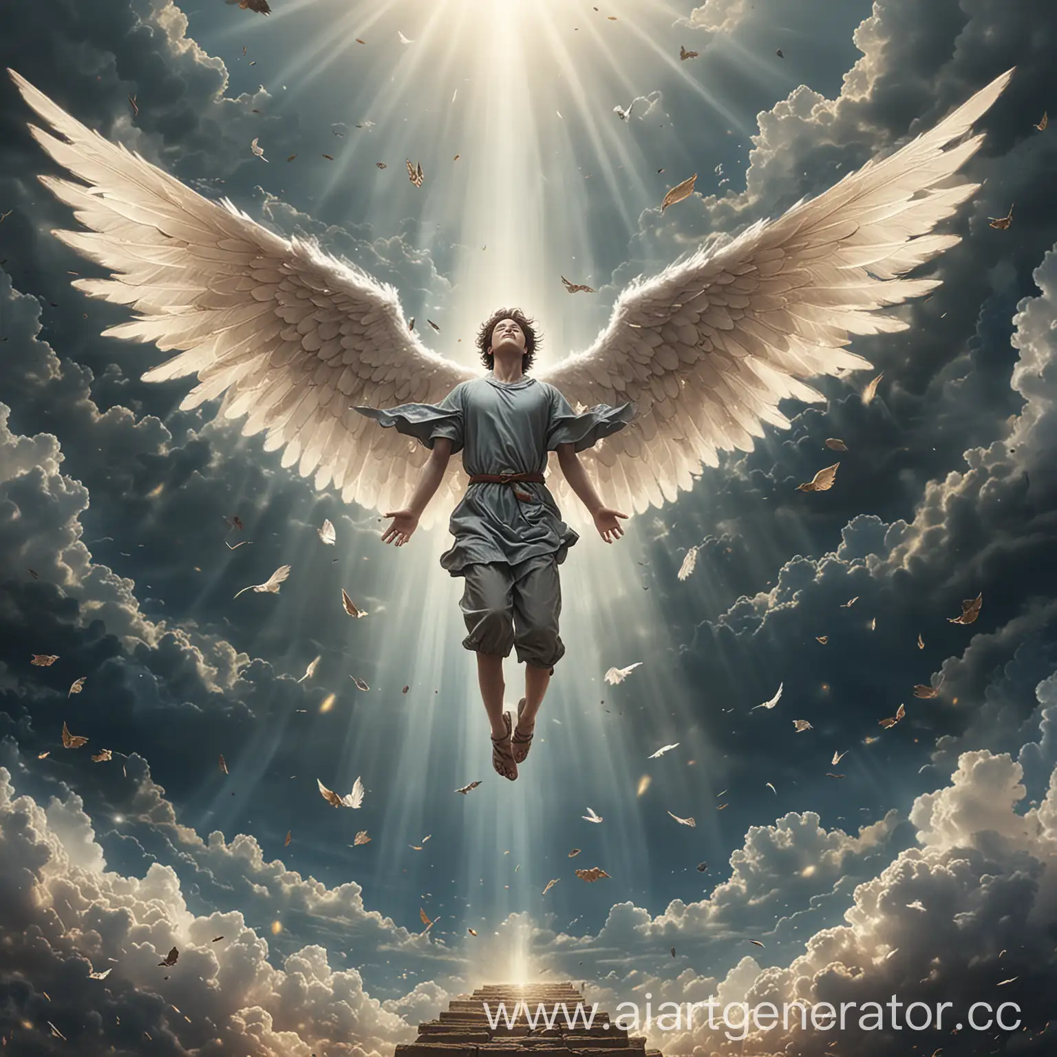 Angelic-Descent-Person-with-Wings-Falling-from-Heaven