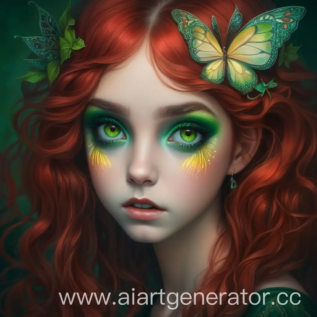 Enchanting-Portrait-of-a-Girl-with-Green-Eyes-and-Fairy-Tale-Makeup