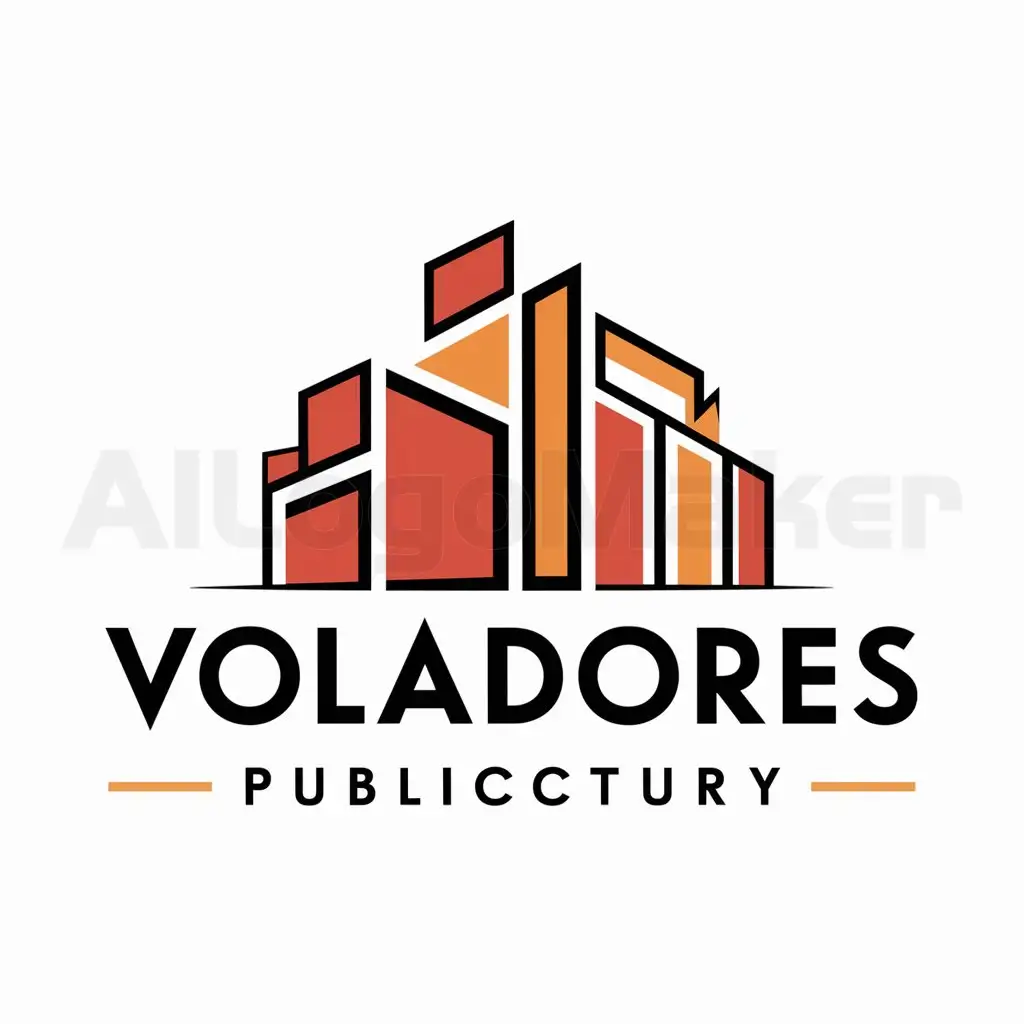 a logo design,with the text "voladores", main symbol:edificios,Moderate,be used in publicidad industry,clear background