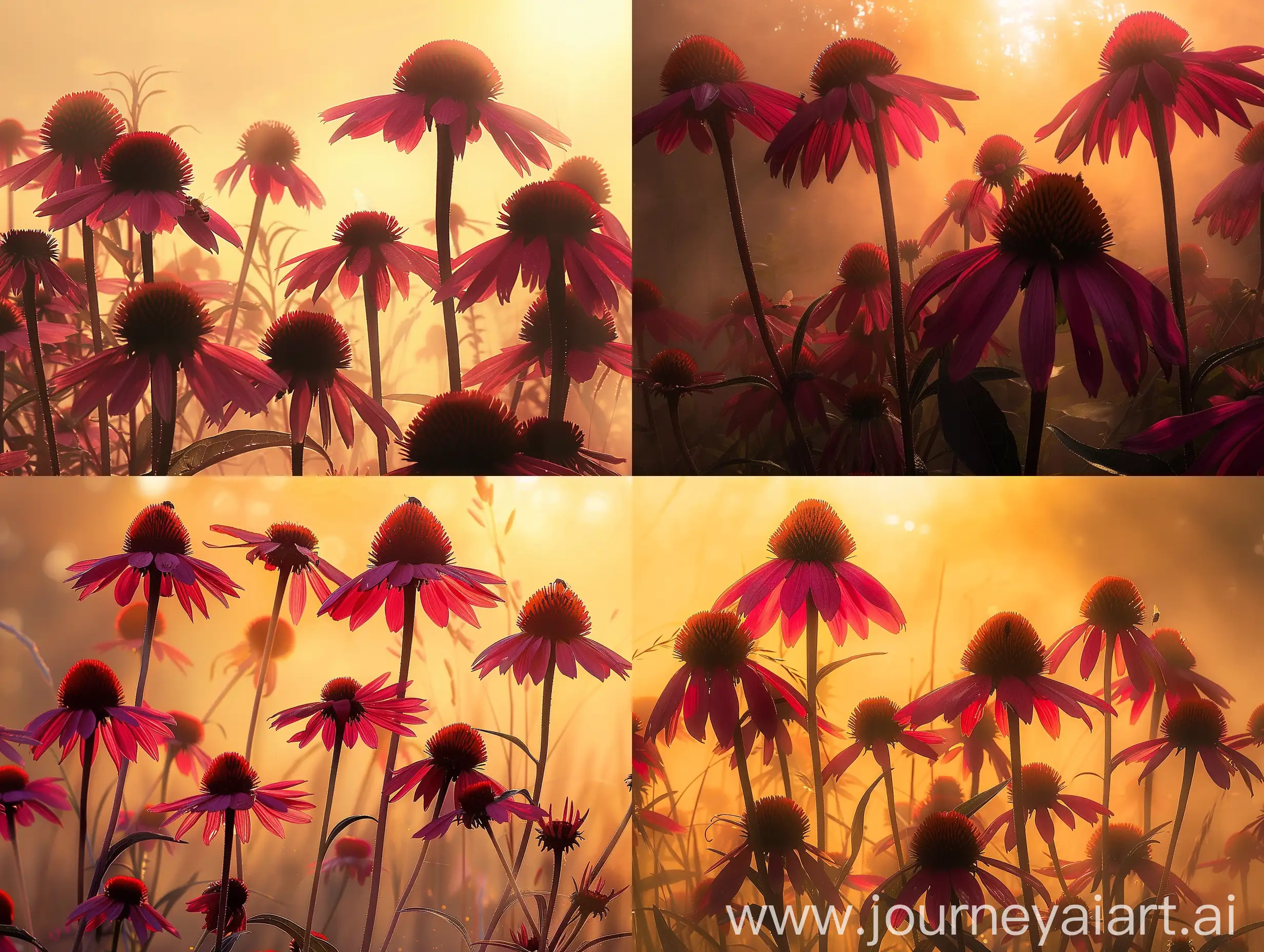 Tranquil-Echinacea-Solar-Flare-Photography