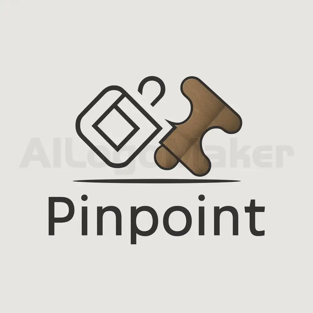 a logo design,with the text "PinPoint", main symbol:Znachok, zheton,Moderate,clear background