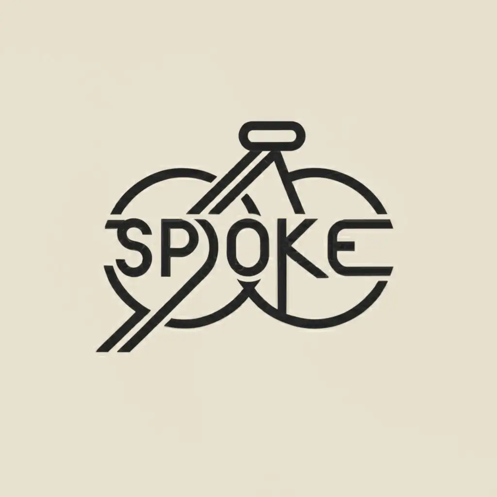 a logo design,with the text "Spoke", main symbol:a bicycle brand thats name is spoke, like the spokes of a bike. Its sleek, affordable, and best for traveling around a city to commute to work,Moderate,be used in Automotive industry,clear background