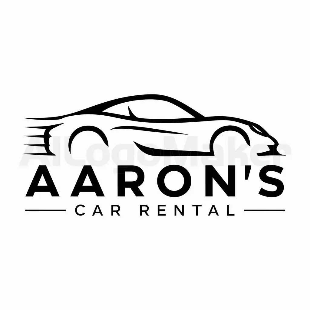 a logo design,with the text "aaron's car rental", main symbol:car,Moderate,be used in Automotive industry,clear background