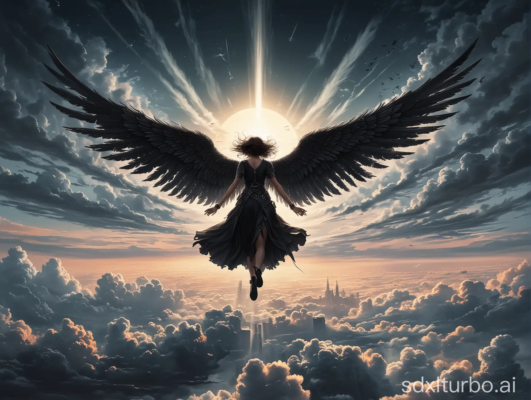 Dark-Angel-with-Six-Wings-Soaring-Through-the-Sky