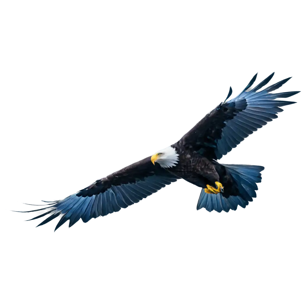 Blue color Flying eagle 
