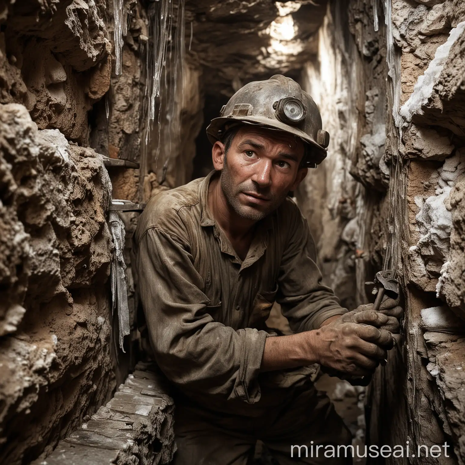  minatori delle miniere di sale, che lavorando in ambienti molto angusti, sbattevano spesso la testa contro le pareti