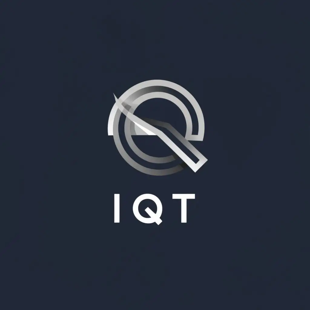 a logo design,with the text "iQT", main symbol:Q,Minimalistic,be used in Finance industry,clear background