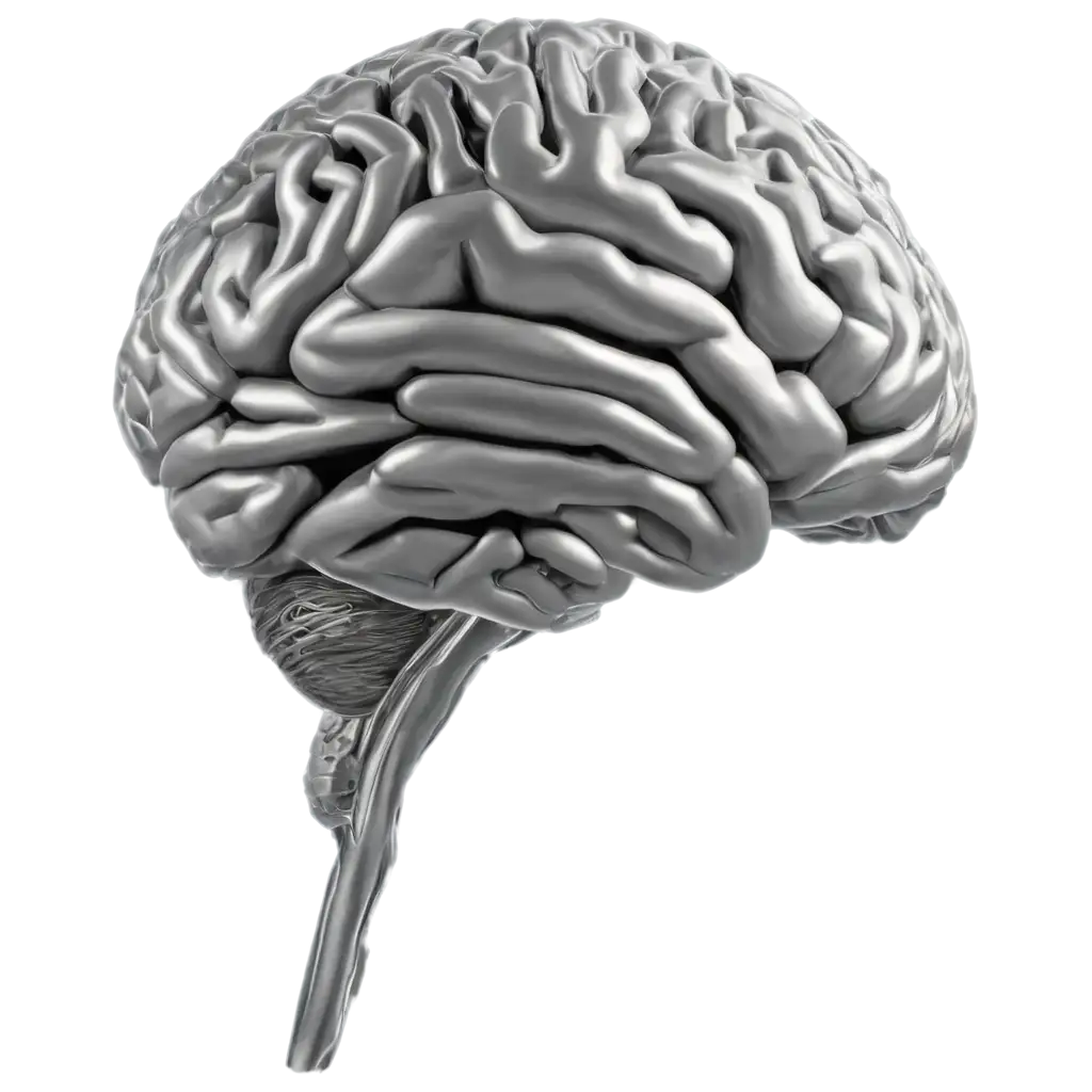 Silver-Brain-PNG-Unlocking-Creativity-and-Innovation-with-HighQuality-Image-Rendering