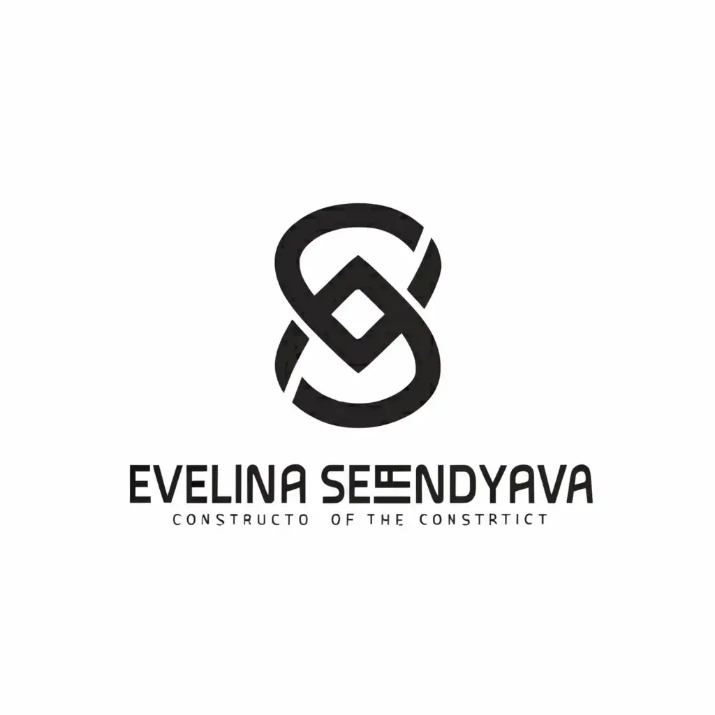a logo design,with the text "Evelina Semendyaeva", main symbol:infinity,Moderate,be used in Construction industry,clear background