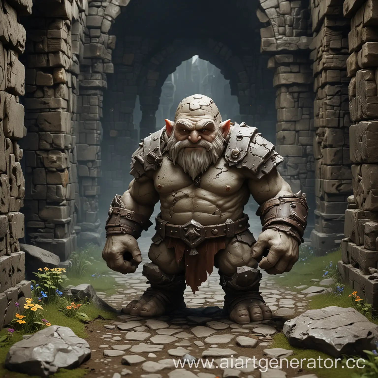 Gnome-Stone-Golem-Explores-Mysterious-Dungeon-Depths