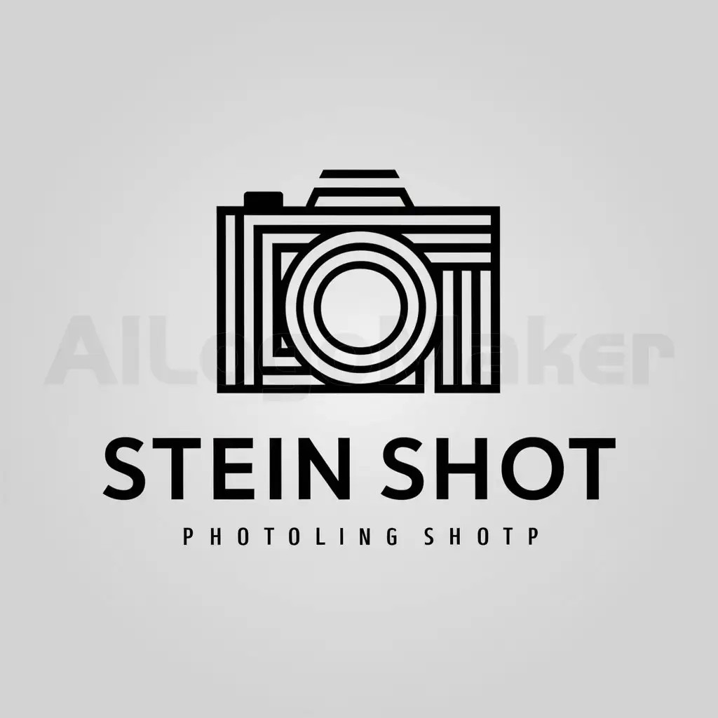 a logo design,with the text "Stein Shot", main symbol:photo camera,complex,be used in Others industry,clear background