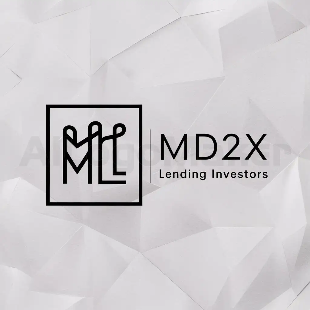 a logo design,with the text "MD2X LENDING INVESTORS", main symbol:MLI,Moderate,be used in Finance industry,clear background