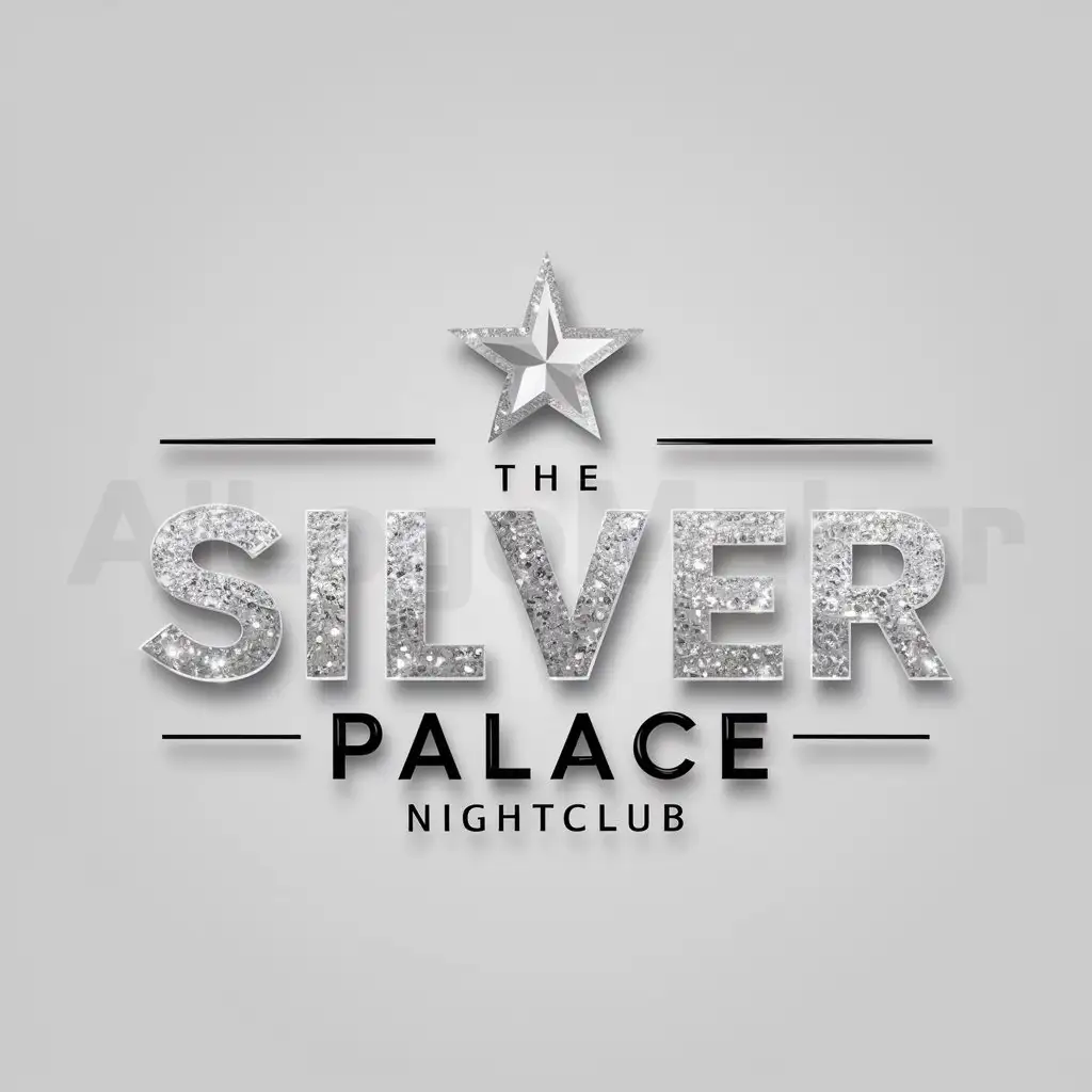 a logo design,with the text "The Silver Palace", main symbol:night club,complex,be used in Entertainment industry,clear background