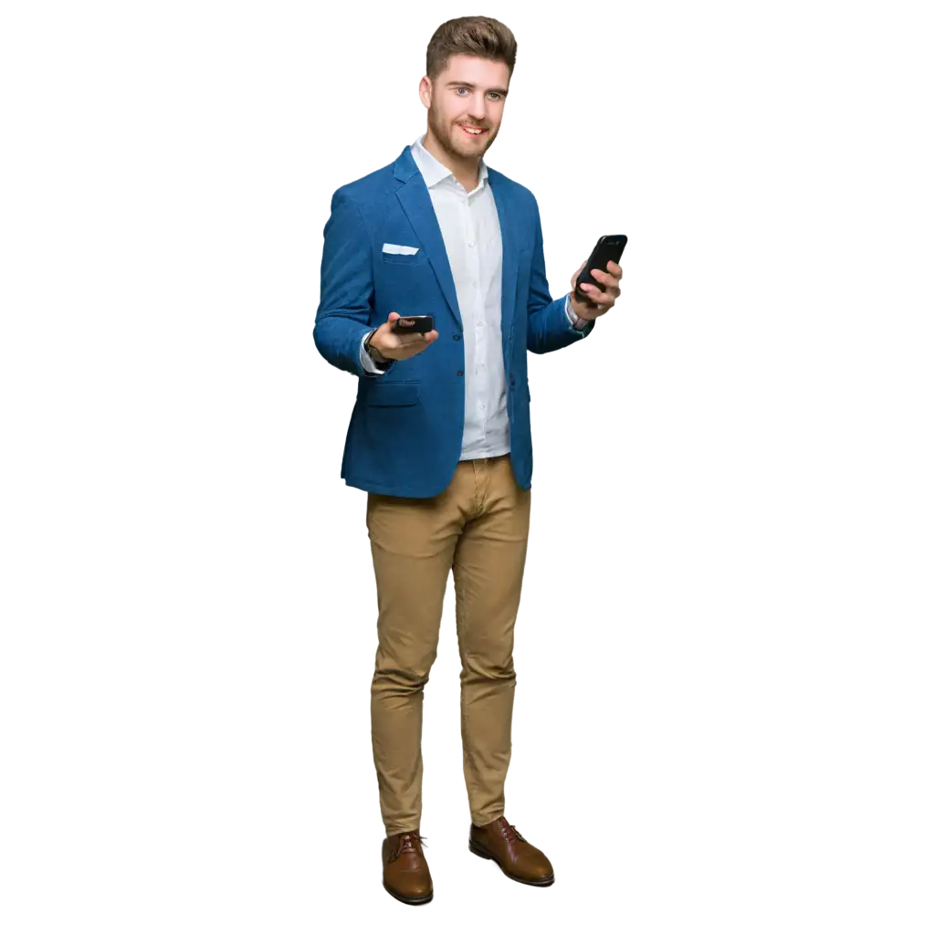 man holding a phone