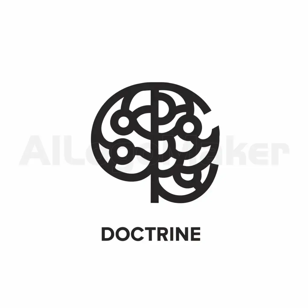 a logo design,with the text "Doctrine", main symbol:learning, training,Minimalistic,clear background
