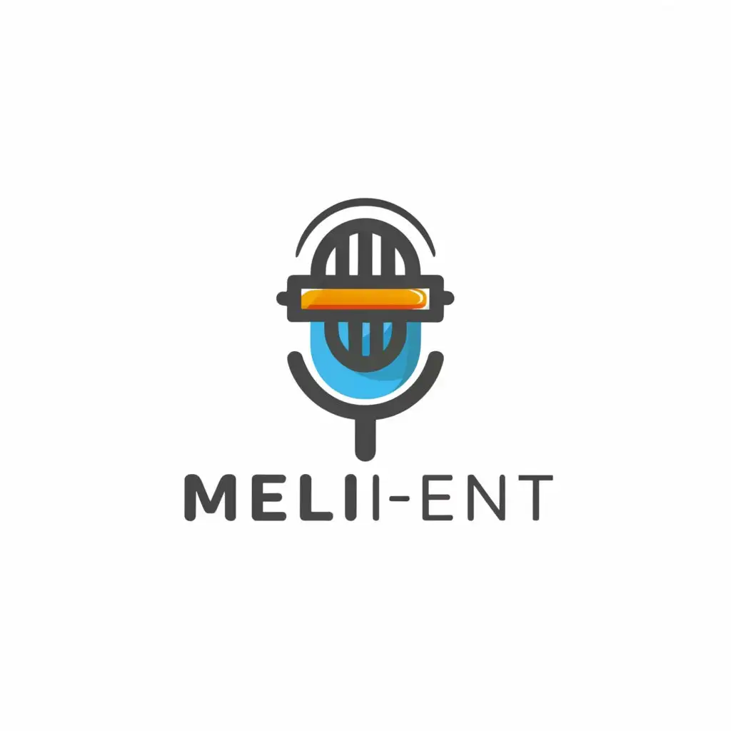 a logo design,with the text "Melli_ent", main symbol:microphone,Умеренный,be used in Интернет industry,clear background