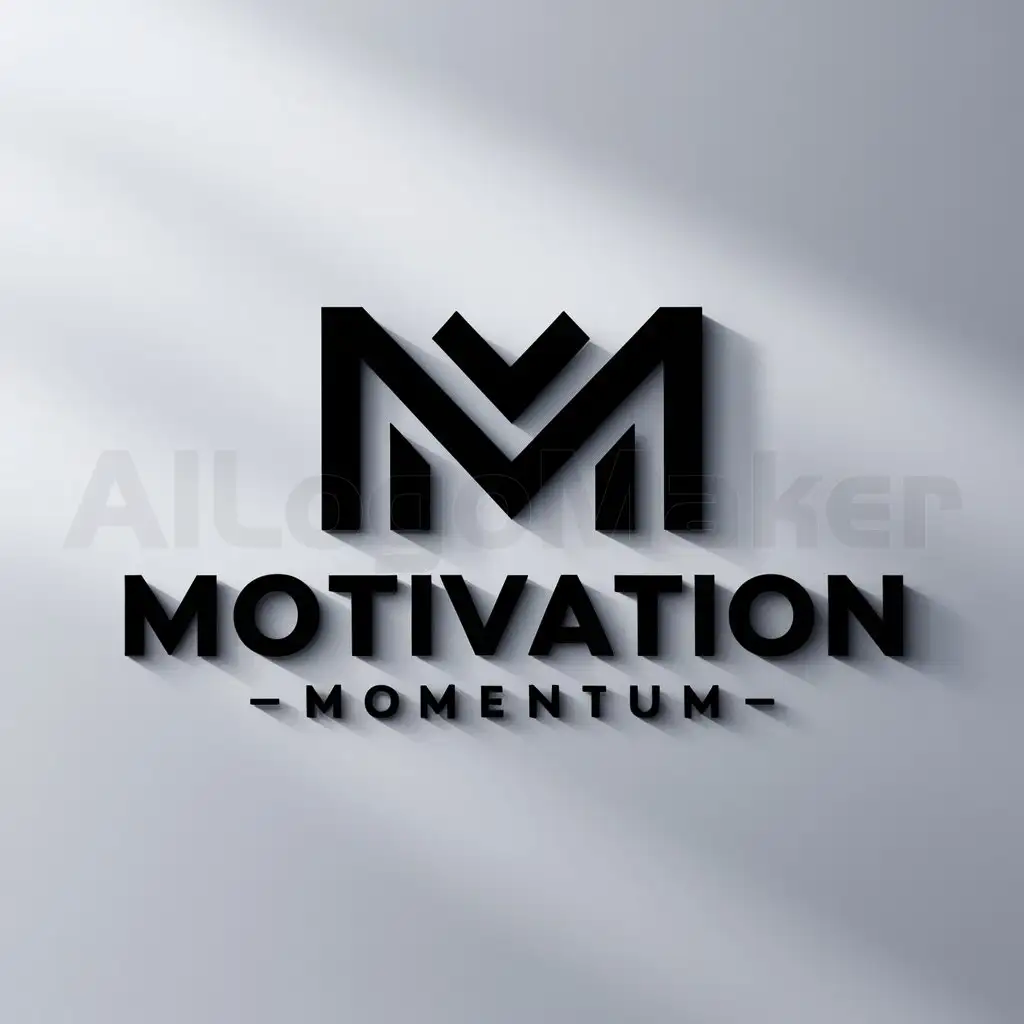 a logo design,with the text "motivation momentum", main symbol:motivation momentum,Moderate,clear background
