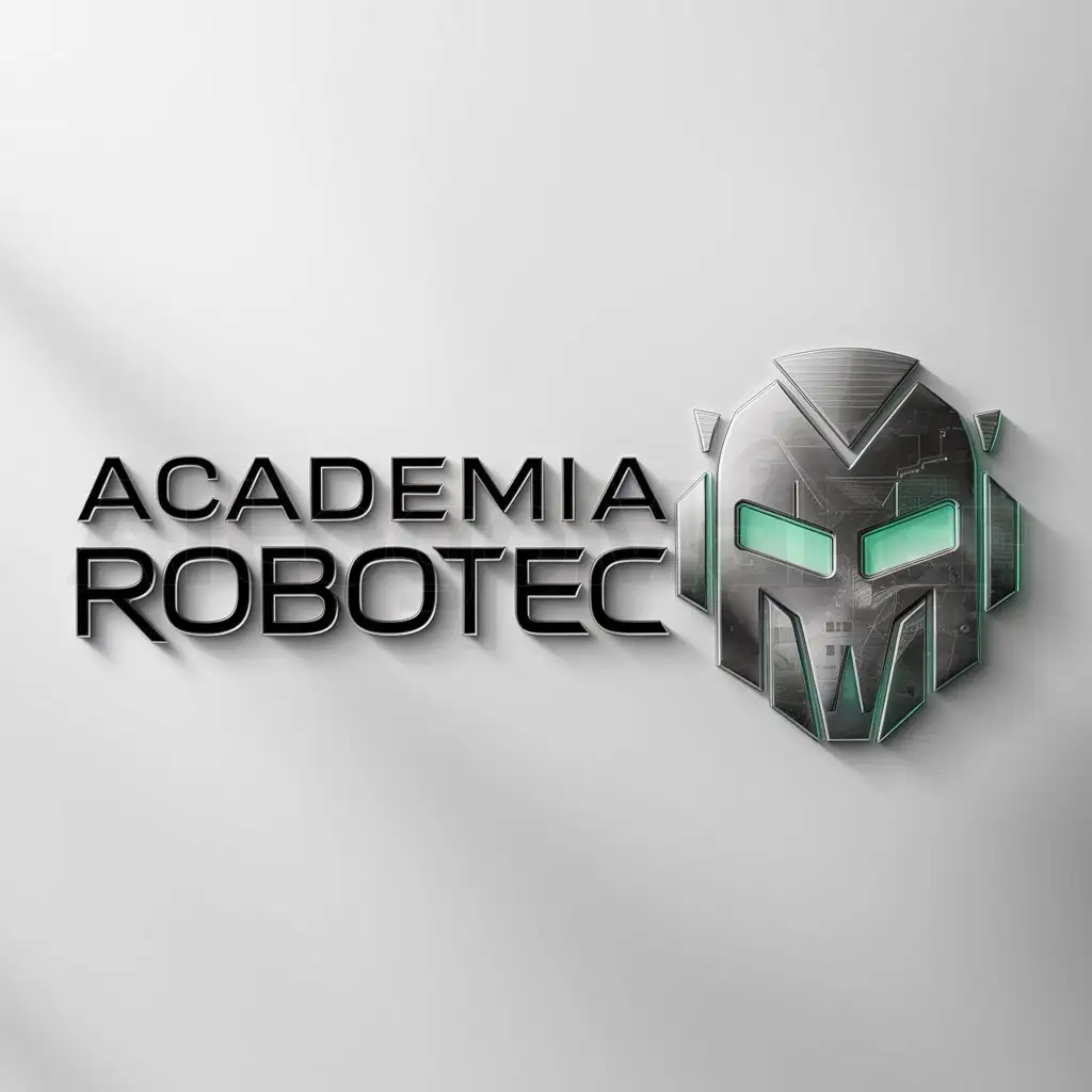 a logo design,with the text "Academia RoboTec", main symbol:Robot,complex,be used in Education industry,clear background