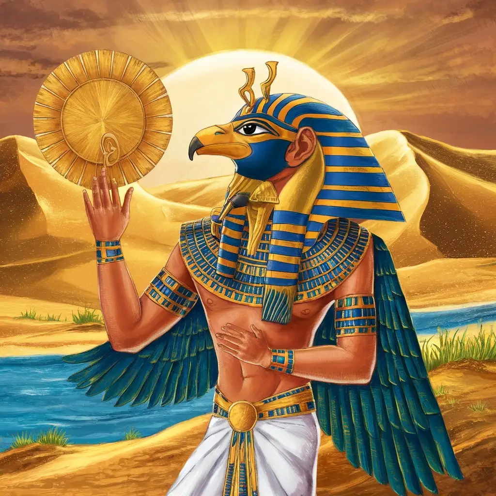 Ra-the-Egyptian-Sun-God-in-Mythological-Art