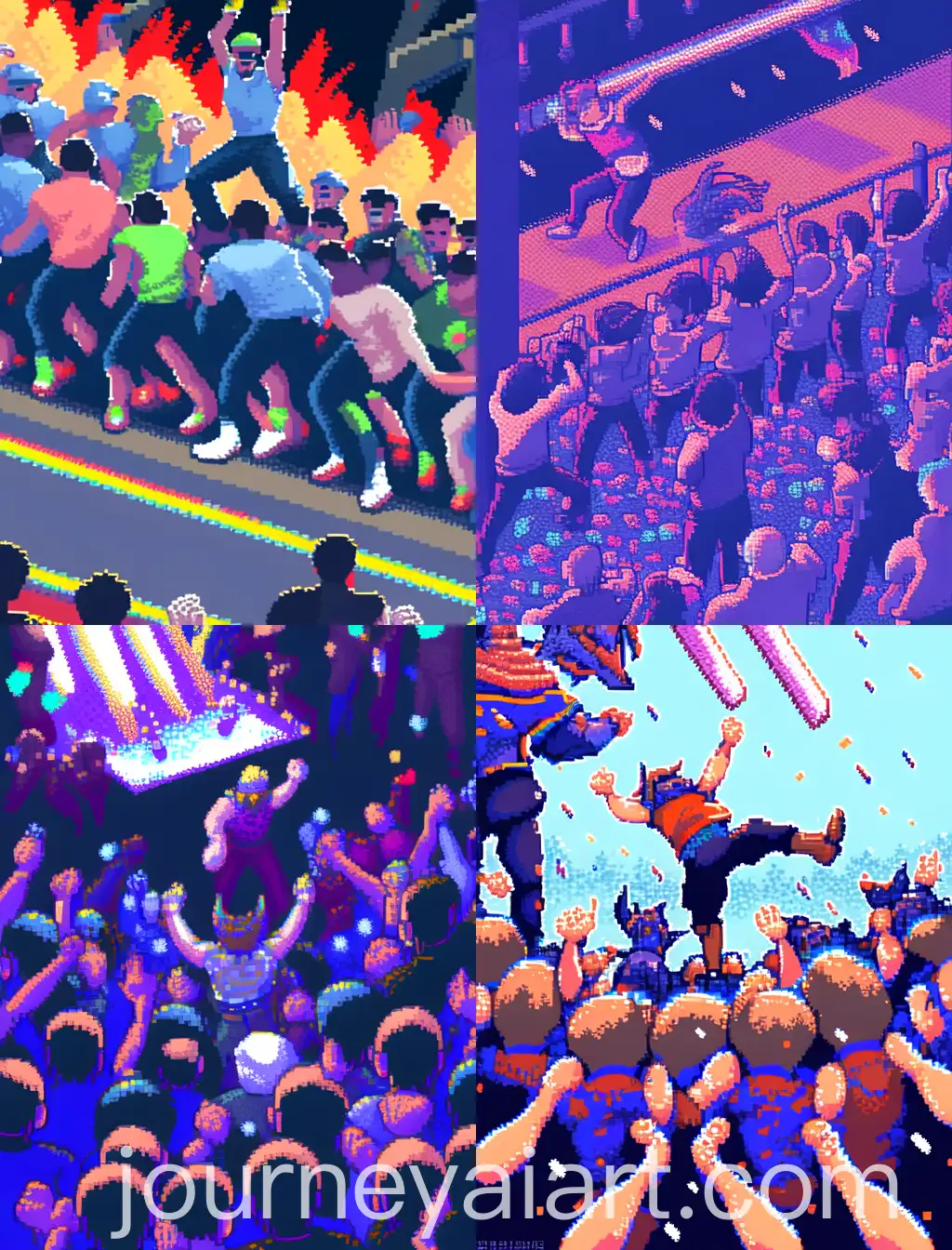 Crowd-Navigation-Pixel-Art-Scene-with-Pico8-Palette