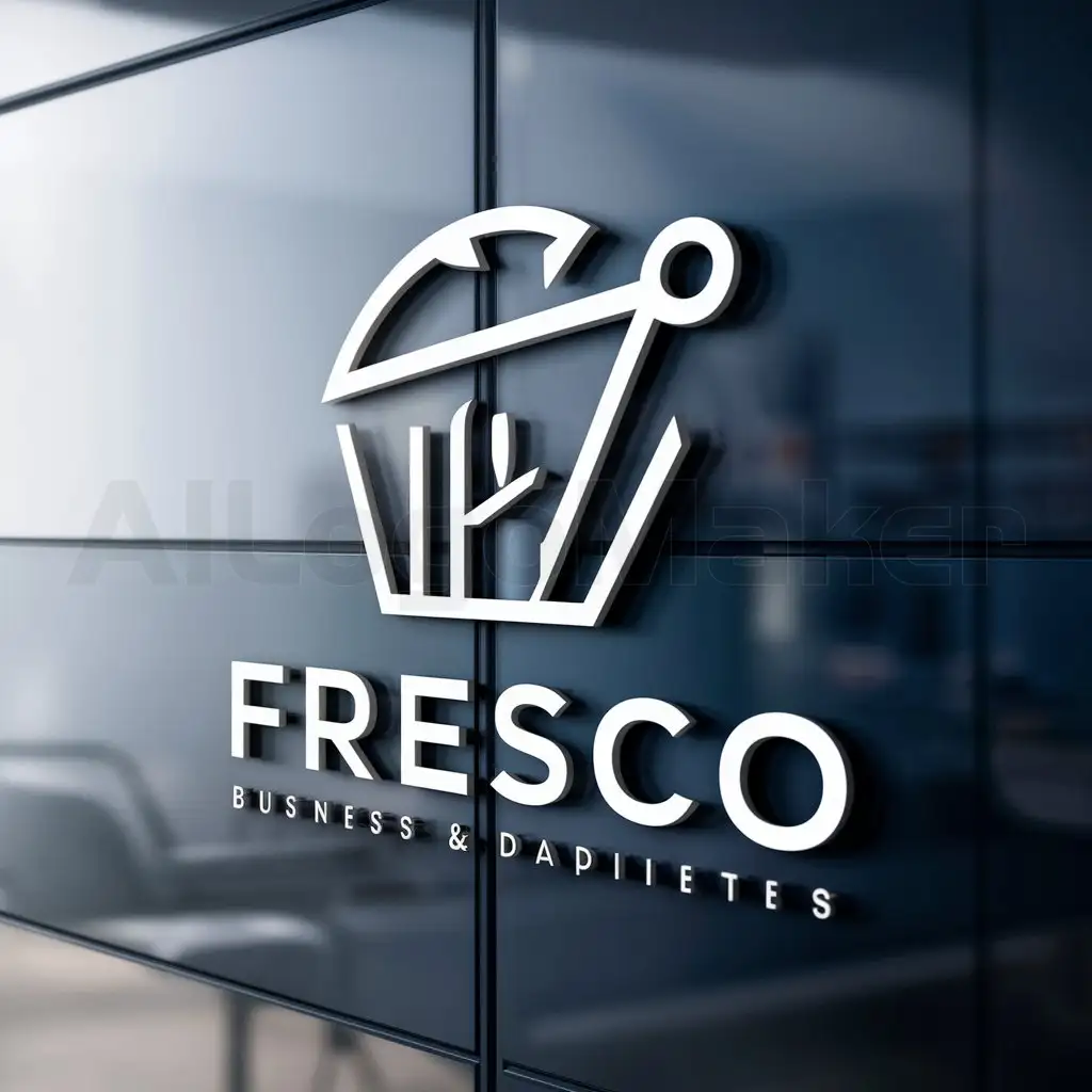 a logo design,with the text "FRESCO", main symbol:DrinknBusiness,complex,be used in Others industry,clear background