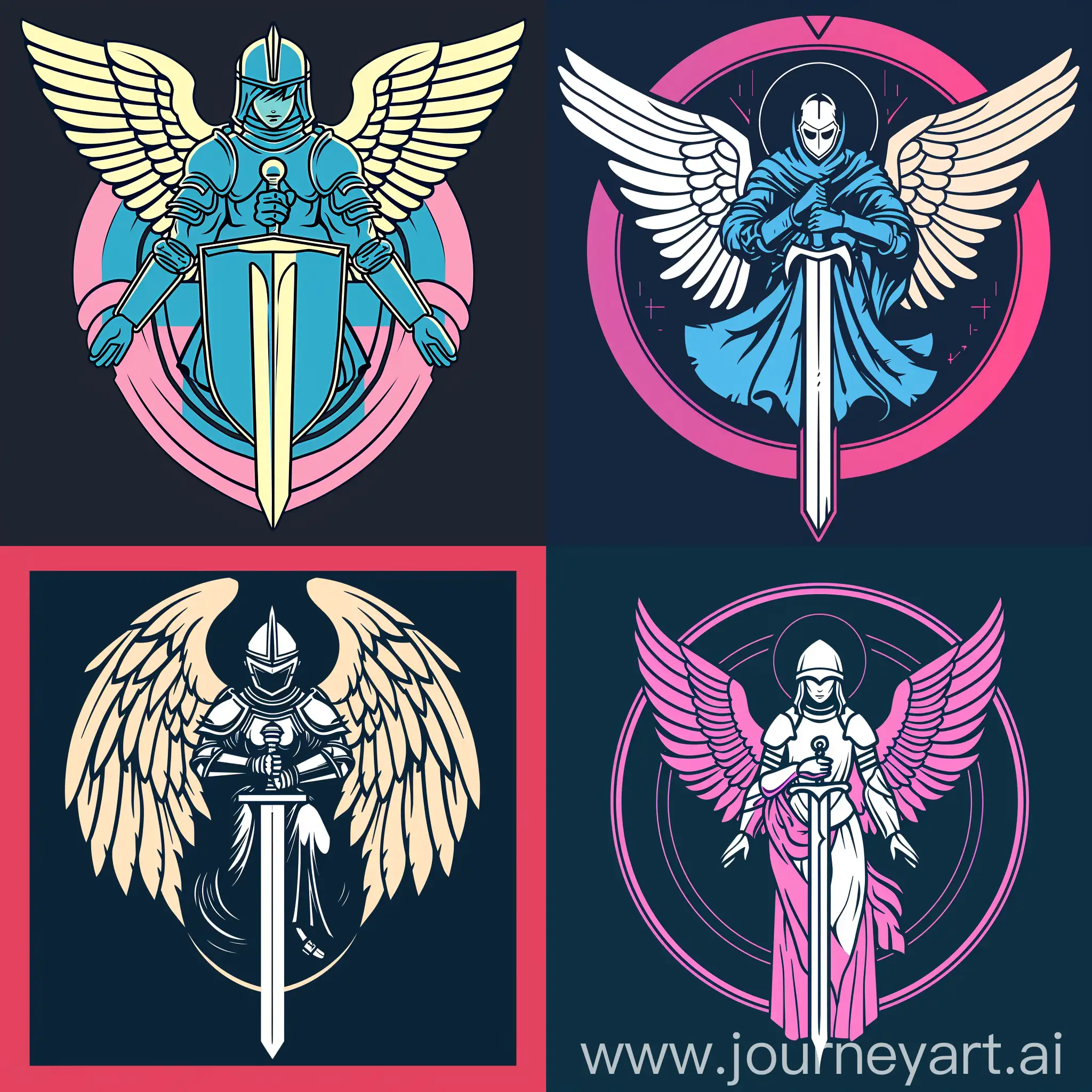 Abstract-Military-Emblem-Elite-Unit-Angel-with-Sword-Synthwave-Design