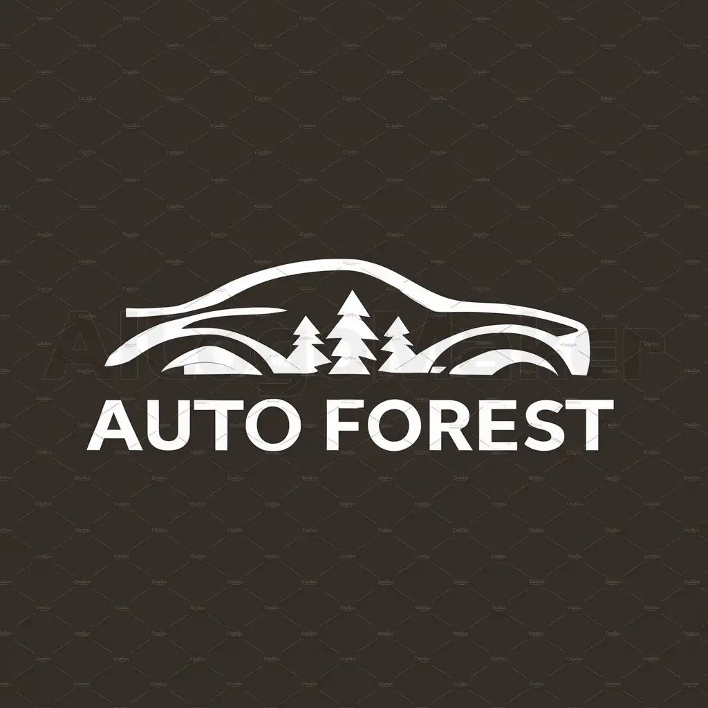 a logo design,with the text "Auto Forest", main symbol:Avtomobile,Moderate,be used in Automotive industry,clear background
