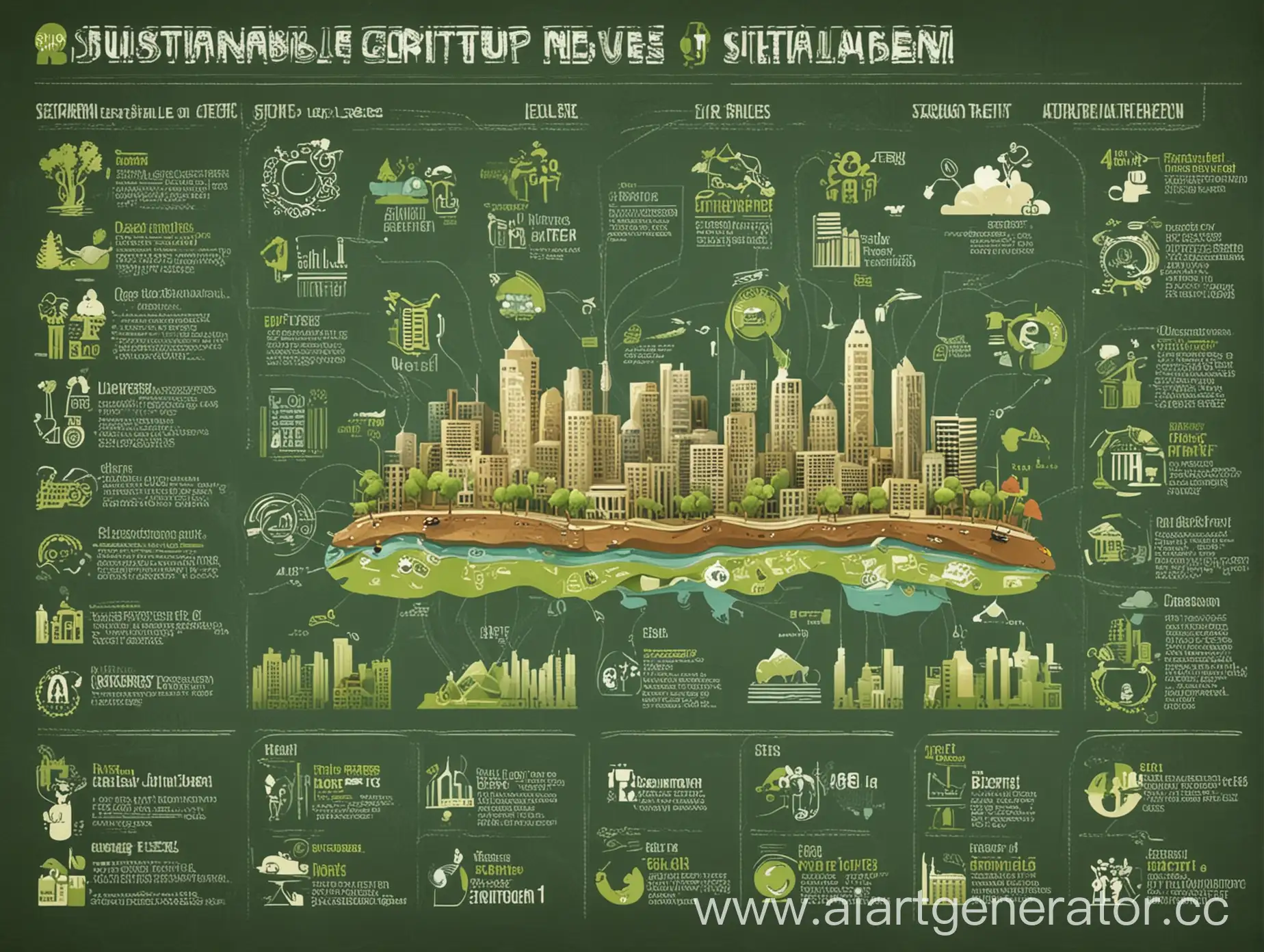 Создай инфографику на тему Устойчивые города и населённые пункты.  Цель устойчивого развития №11