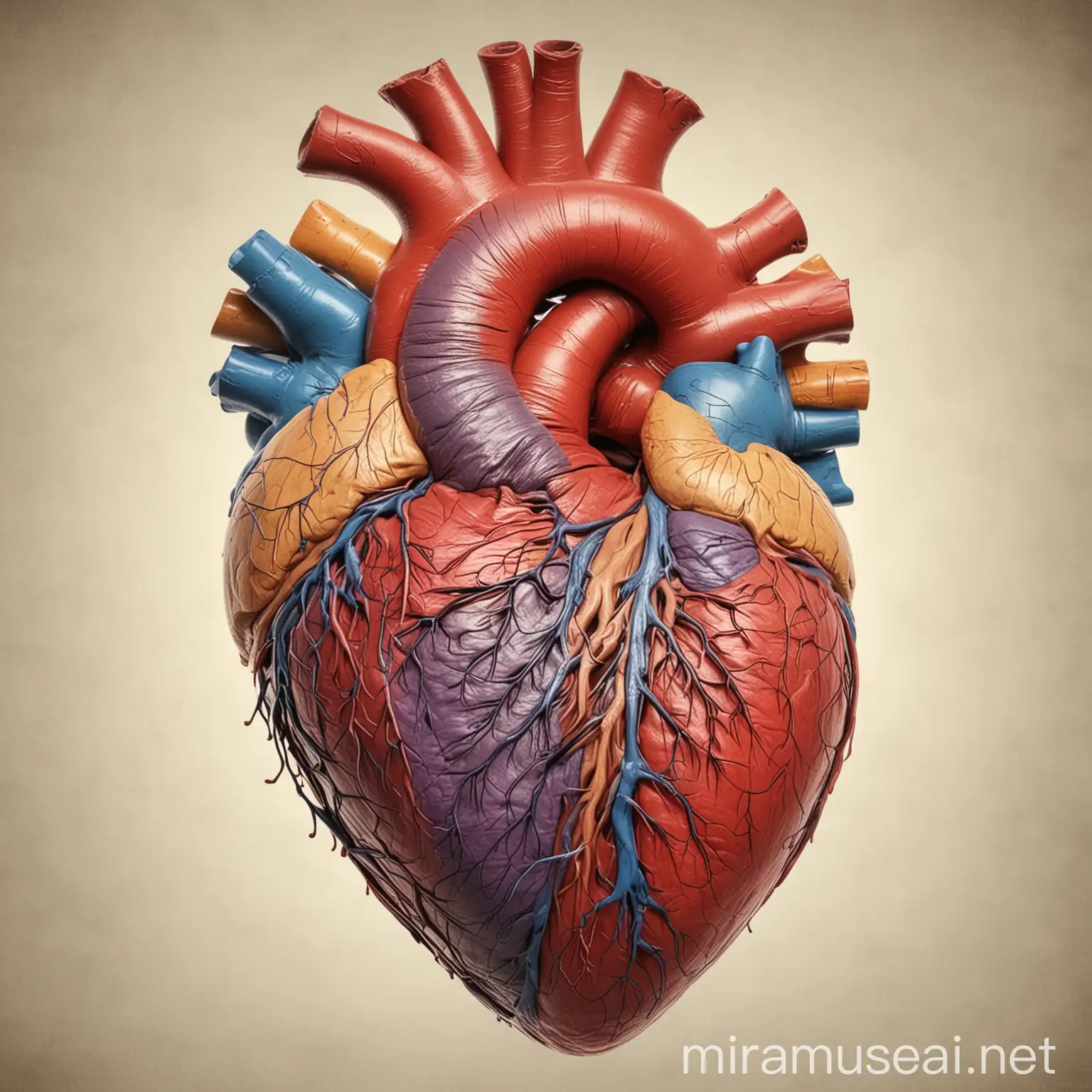 Coloured Images of Human Heart