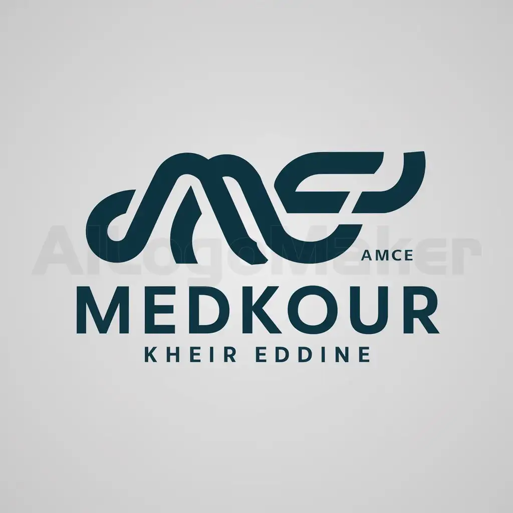 a logo design,with the text "MEDKOUR KHEIR EDDINE", main symbol:MEDKOUR KHEIR EDDINE,Moderate,clear background