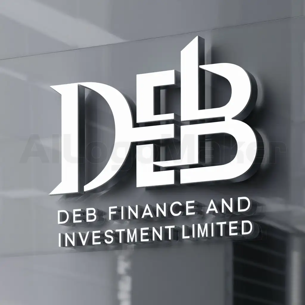 a logo design,with the text "DEB Finance and Investment Limited", main symbol:DEB,Moderate,be used in Finance industry,clear background