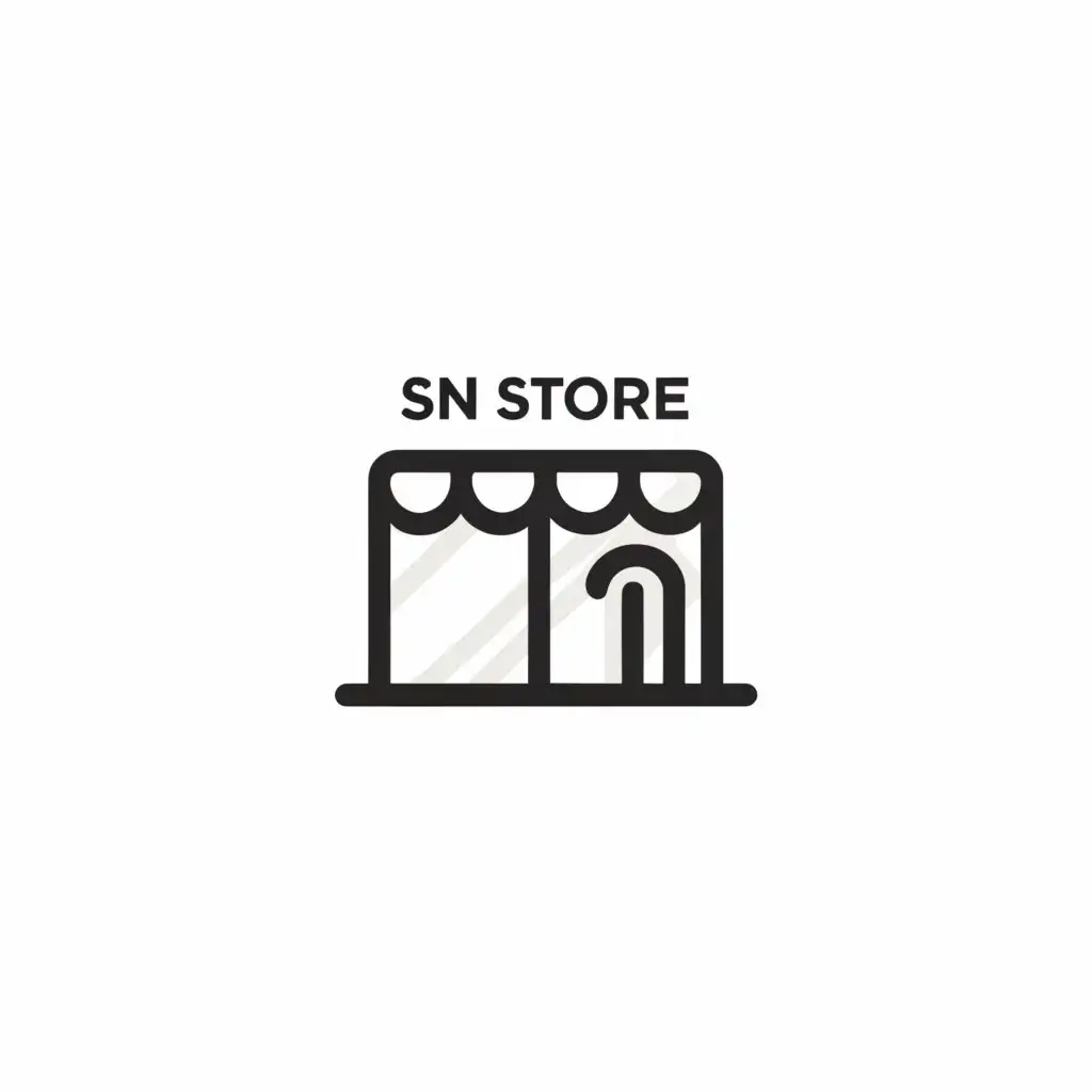 a logo design,with the text "SN Store", main symbol:Store,Moderate,clear background