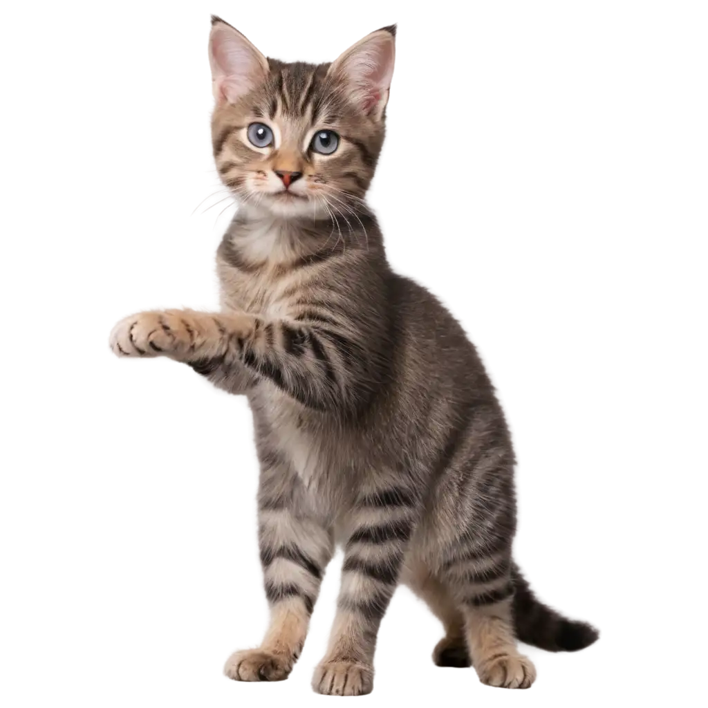 Adorable-Kitten-Standing-HighQuality-PNG-Image-for-Captivating-Visual-Content