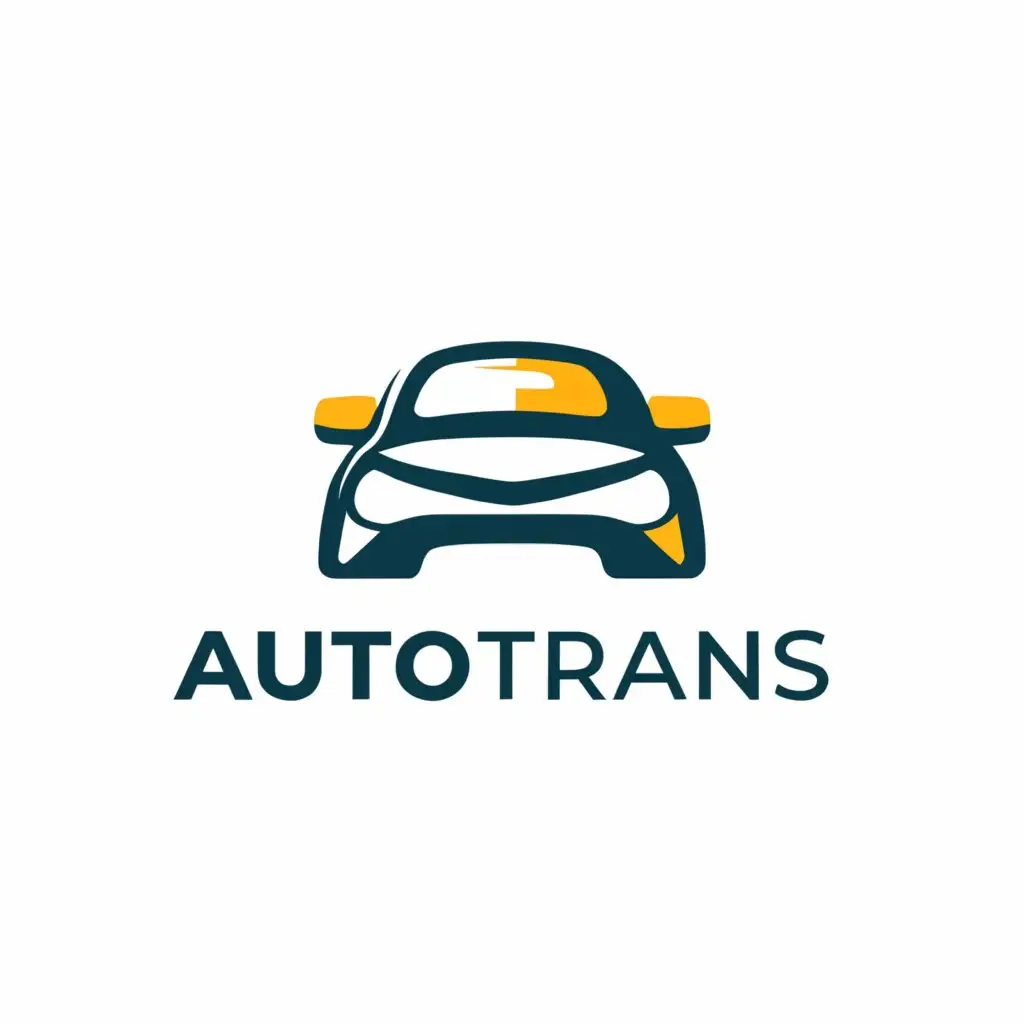 a logo design,with the text "Autotrans", main symbol:Car rental, taxi fleet,Минималистичный,be used in Другие industry,clear background