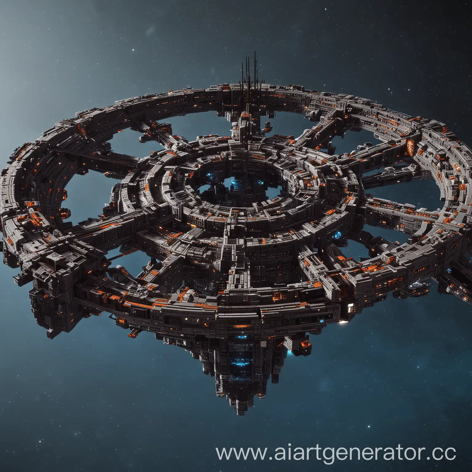 Minecraft-Space-Station-with-Large-Circular-Design