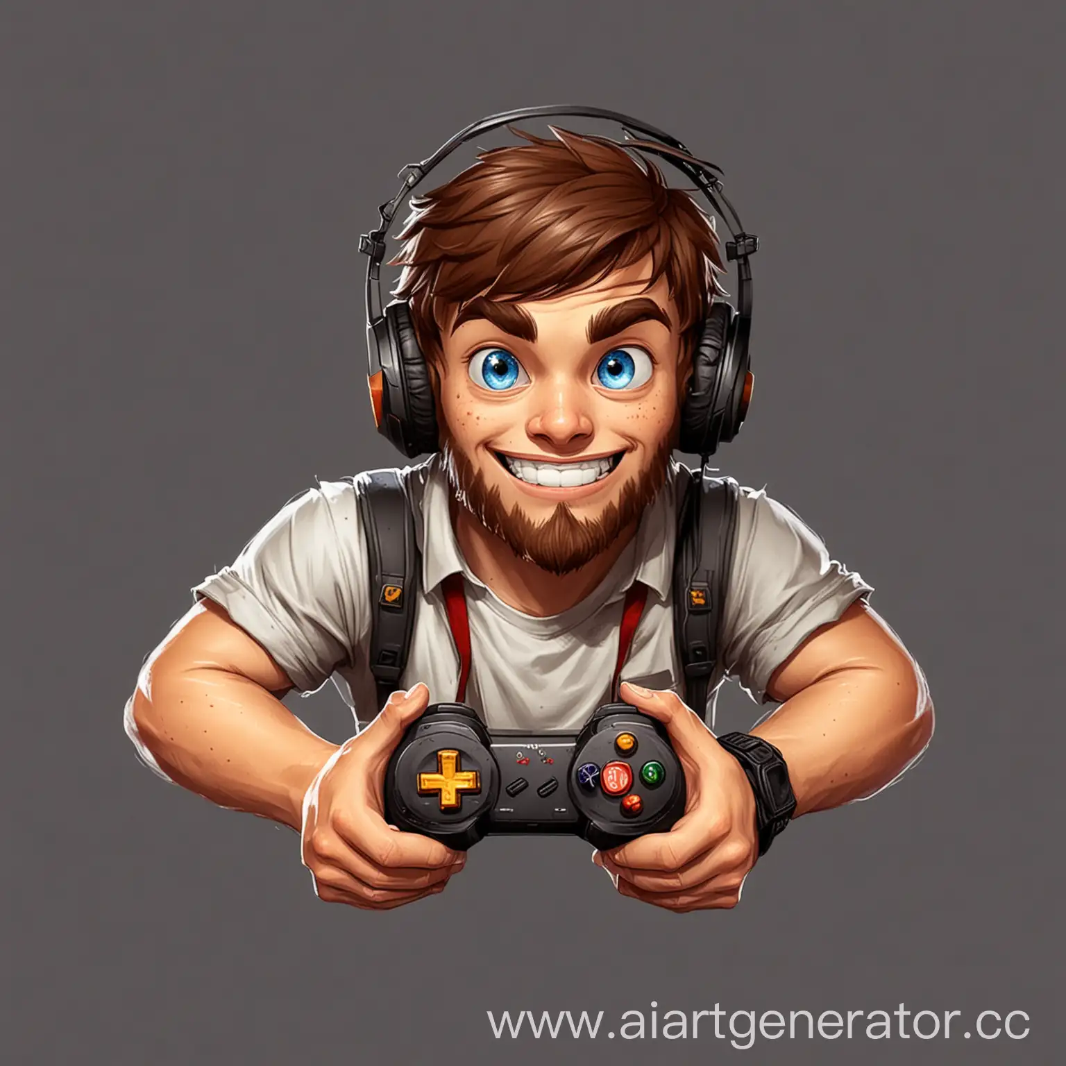 Cartoon-Gamer-Character-Playing-Video-Games