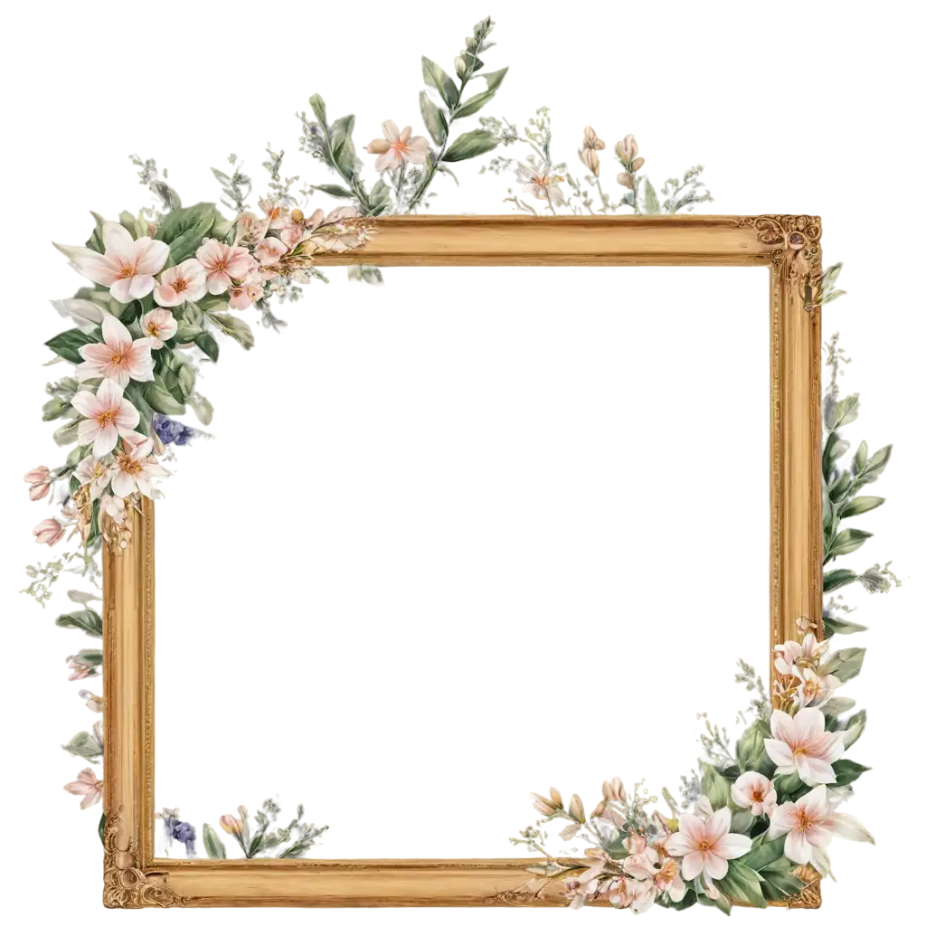 Breathtaking-High-Detailed-PNG-Illustration-of-Christian-Empty-Frame-with-Flowers-and-Holy-Bible