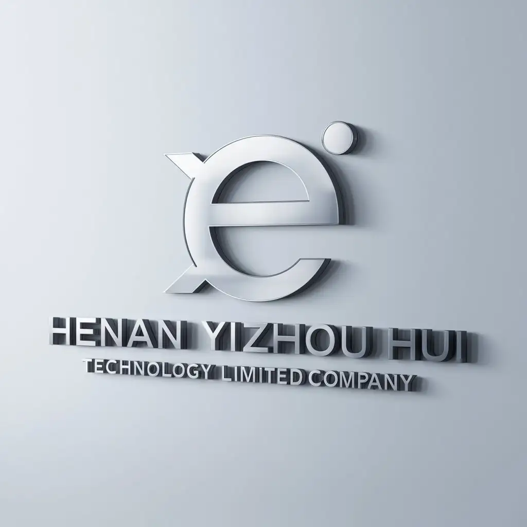 a logo design,with the text "Henan Yizhou Hui Technology Limited Company", main symbol:e,Moderate,be used in Medical Dental industry,clear background