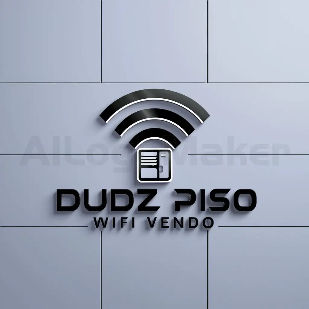 a logo design,with the text "Dudz Piso Wifi Vendo", main symbol:Wifi Vendo,Moderate,clear background