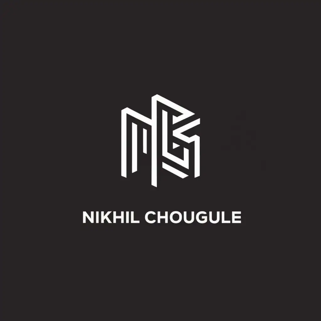 a logo design,with the text "Nikhil Chougule", main symbol:Nikhil Chougule,Minimalistic,be used in Others industry,clear background