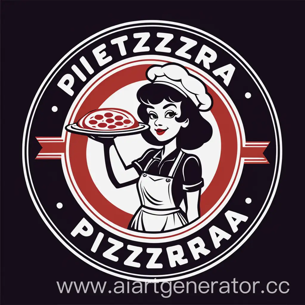 логотип пиццерии ретро